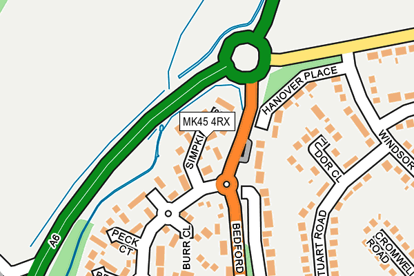 MK45 4RX map - OS OpenMap – Local (Ordnance Survey) MK45 4RX map - OS OpenMap – Local (Ordnance Survey)