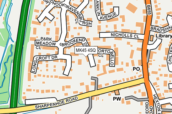 MK45 4SQ map - OS OpenMap – Local (Ordnance Survey) MK45 4SQ map - OS OpenMap – Local (Ordnance Survey)