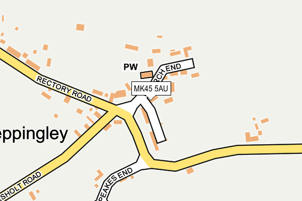 MK45 5AU map - OS OpenMap – Local (Ordnance Survey)