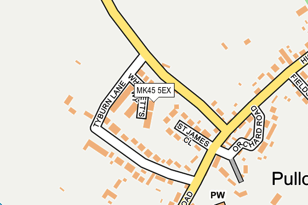 MK45 5EX map - OS OpenMap – Local (Ordnance Survey) MK45 5EX map - OS OpenMap – Local (Ordnance Survey)