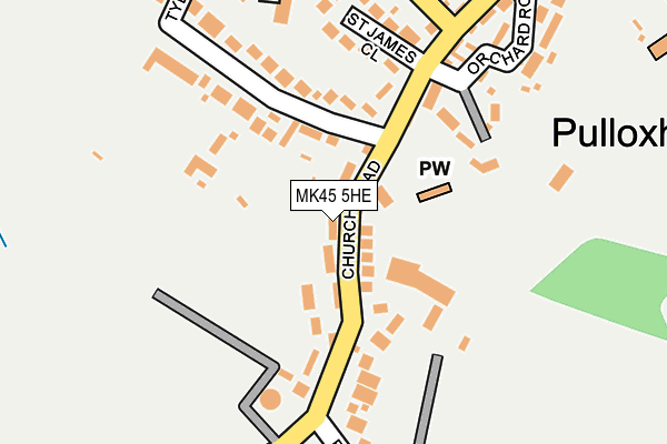 MK45 5HE map - OS OpenMap – Local (Ordnance Survey) MK45 5HE map - OS OpenMap – Local (Ordnance Survey)