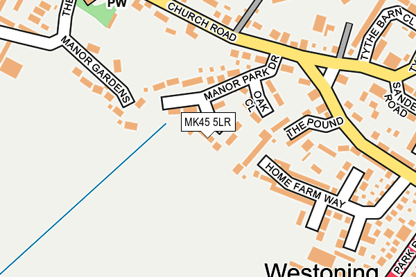 MK45 5LR map - OS OpenMap – Local (Ordnance Survey)