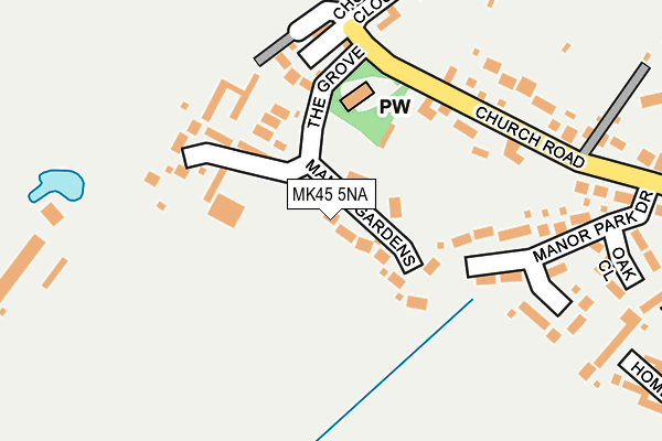 MK45 5NA map - OS OpenMap – Local (Ordnance Survey) MK45 5NA map - OS OpenMap – Local (Ordnance Survey)
