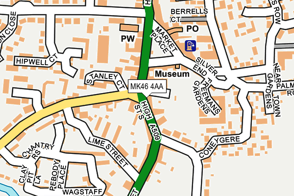 MK46 4AA map - OS OpenMap – Local (Ordnance Survey) MK46 4AA map - OS OpenMap – Local (Ordnance Survey)