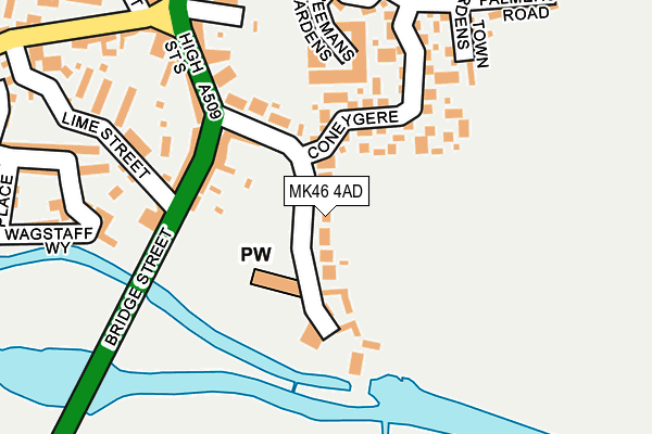 MK46 4AD map - OS OpenMap – Local (Ordnance Survey) MK46 4AD map - OS OpenMap – Local (Ordnance Survey)