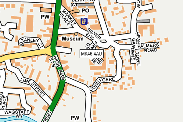 MK46 4AU map - OS OpenMap – Local (Ordnance Survey) MK46 4AU map - OS OpenMap – Local (Ordnance Survey)