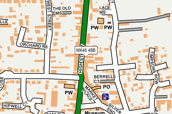 MK46 4BB map - OS OpenMap – Local (Ordnance Survey) MK46 4BB map - OS OpenMap – Local (Ordnance Survey)