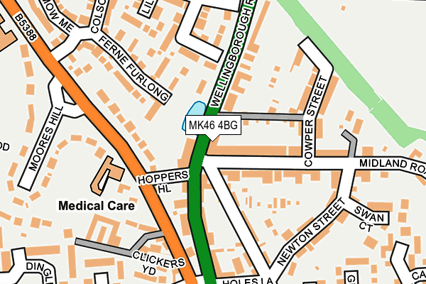 MK46 4BG map - OS OpenMap – Local (Ordnance Survey) MK46 4BG map - OS OpenMap – Local (Ordnance Survey)
