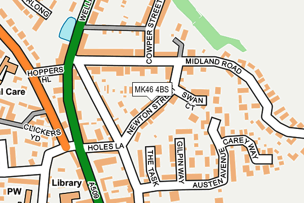 MK46 4BS map - OS OpenMap – Local (Ordnance Survey) MK46 4BS map - OS OpenMap – Local (Ordnance Survey)