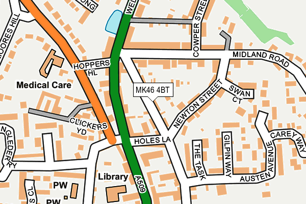 MK46 4BT map - OS OpenMap – Local (Ordnance Survey) MK46 4BT map - OS OpenMap – Local (Ordnance Survey)
