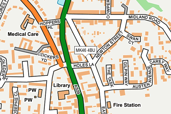 MK46 4BU map - OS OpenMap – Local (Ordnance Survey) MK46 4BU map - OS OpenMap – Local (Ordnance Survey)