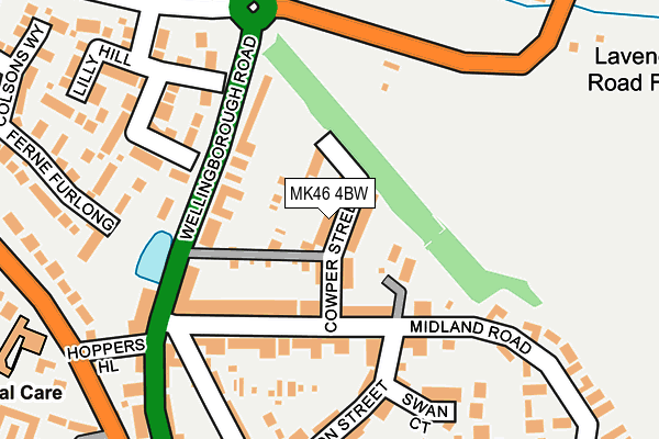 MK46 4BW map - OS OpenMap – Local (Ordnance Survey) MK46 4BW map - OS OpenMap – Local (Ordnance Survey)