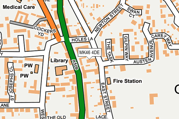 MK46 4DE map - OS OpenMap – Local (Ordnance Survey)