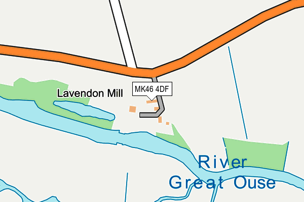 MK46 4DF map - OS OpenMap – Local (Ordnance Survey)