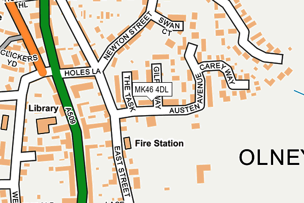 MK46 4DL map - OS OpenMap – Local (Ordnance Survey) MK46 4DL map - OS OpenMap – Local (Ordnance Survey)