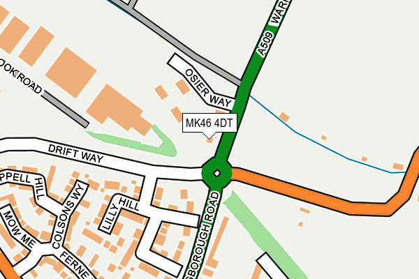 MK46 4DT map - OS OpenMap – Local (Ordnance Survey) MK46 4DT map - OS OpenMap – Local (Ordnance Survey)