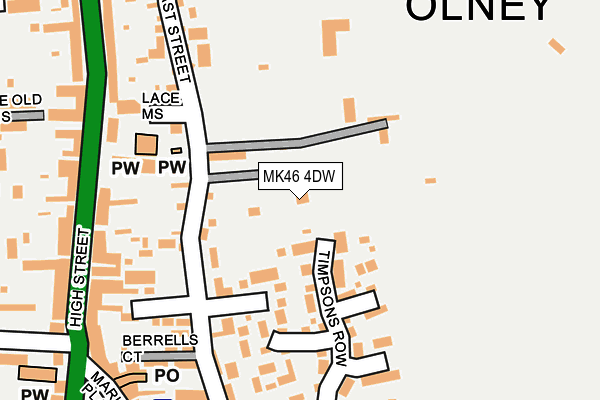MK46 4DW map - OS OpenMap – Local (Ordnance Survey) MK46 4DW map - OS OpenMap – Local (Ordnance Survey)