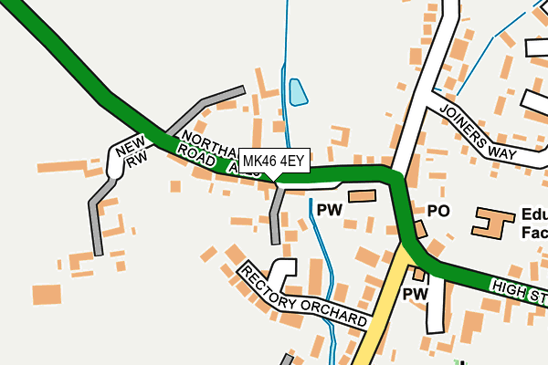 MK46 4EY map - OS OpenMap – Local (Ordnance Survey)