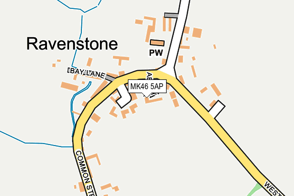 MK46 5AP map - OS OpenMap – Local (Ordnance Survey) MK46 5AP map - OS OpenMap – Local (Ordnance Survey)