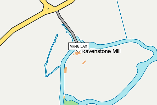 MK46 5AX map - OS OpenMap – Local (Ordnance Survey)