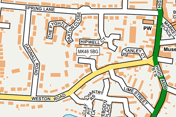 MK46 5BG map - OS OpenMap – Local (Ordnance Survey) MK46 5BG map - OS OpenMap – Local (Ordnance Survey)