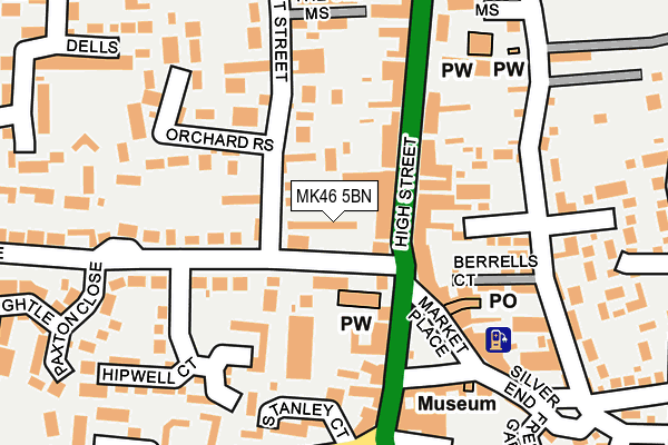 MK46 5BN map - OS OpenMap – Local (Ordnance Survey) MK46 5BN map - OS OpenMap – Local (Ordnance Survey)