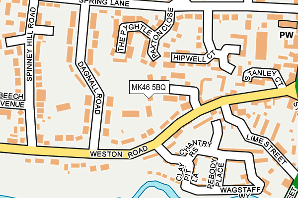 MK46 5BQ map - OS OpenMap – Local (Ordnance Survey) MK46 5BQ map - OS OpenMap – Local (Ordnance Survey)