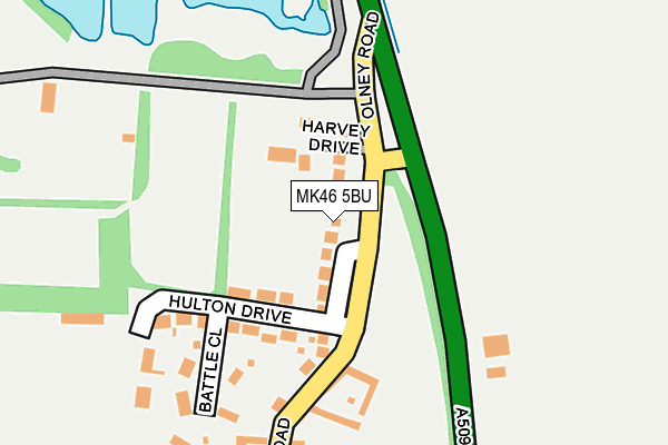 MK46 5BU map - OS OpenMap – Local (Ordnance Survey) MK46 5BU map - OS OpenMap – Local (Ordnance Survey)