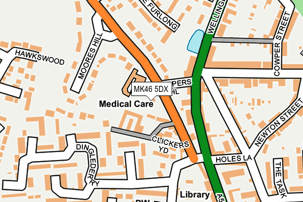 MK46 5DX map - OS OpenMap – Local (Ordnance Survey) MK46 5DX map - OS OpenMap – Local (Ordnance Survey)