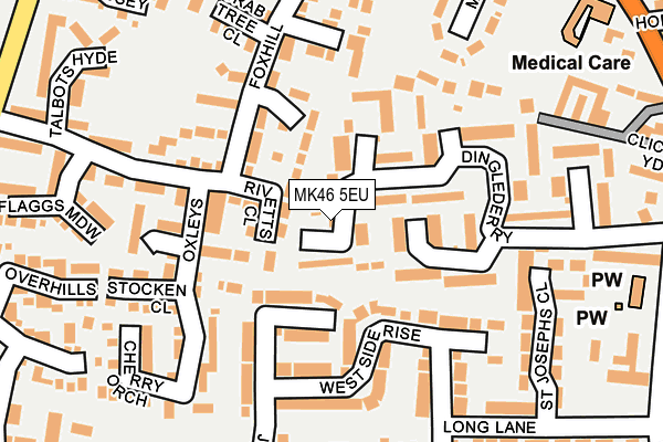 MK46 5EU map - OS OpenMap – Local (Ordnance Survey) MK46 5EU map - OS OpenMap – Local (Ordnance Survey)