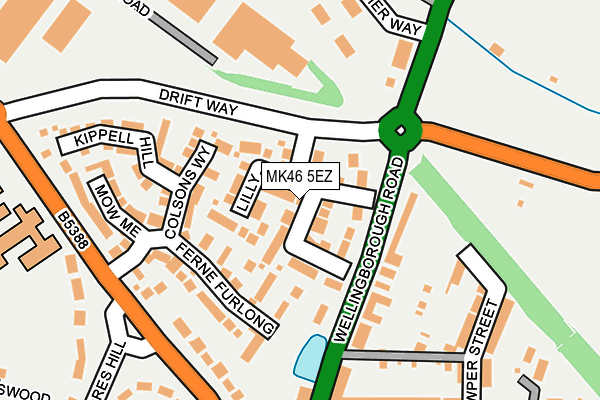 MK46 5EZ map - OS OpenMap – Local (Ordnance Survey) MK46 5EZ map - OS OpenMap – Local (Ordnance Survey)