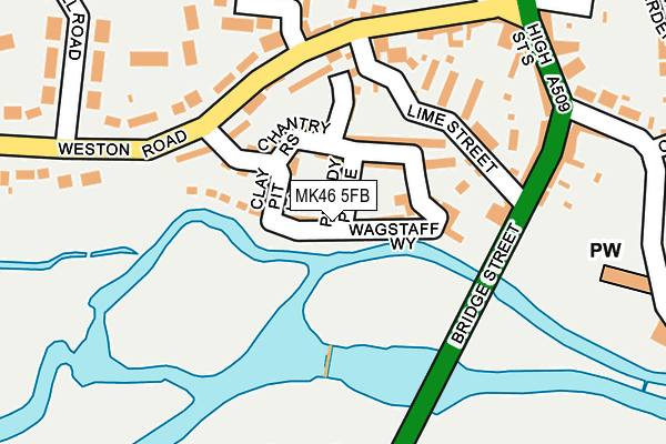 MK46 5FB map - OS OpenMap – Local (Ordnance Survey) MK46 5FB map - OS OpenMap – Local (Ordnance Survey)
