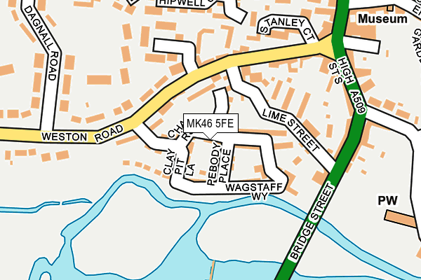 MK46 5FE map - OS OpenMap – Local (Ordnance Survey) MK46 5FE map - OS OpenMap – Local (Ordnance Survey)
