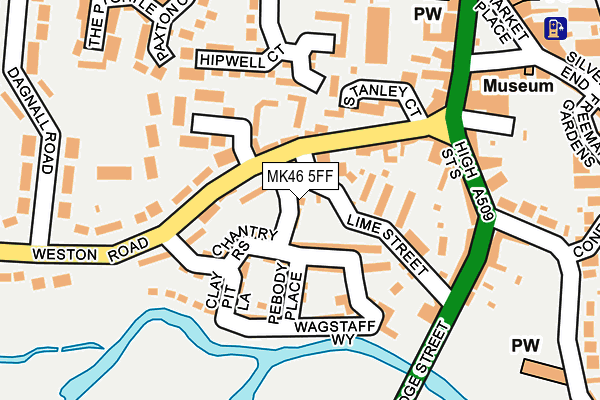 MK46 5FF map - OS OpenMap – Local (Ordnance Survey) MK46 5FF map - OS OpenMap – Local (Ordnance Survey)