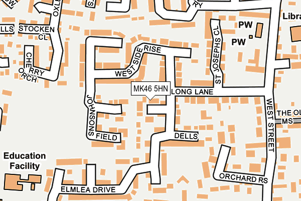 MK46 5HN map - OS OpenMap – Local (Ordnance Survey)