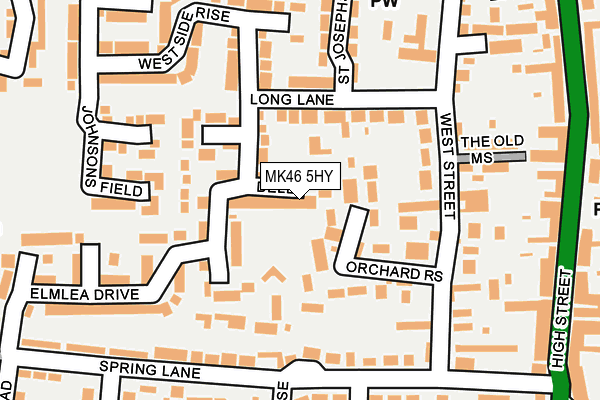 MK46 5HY map - OS OpenMap – Local (Ordnance Survey) MK46 5HY map - OS OpenMap – Local (Ordnance Survey)
