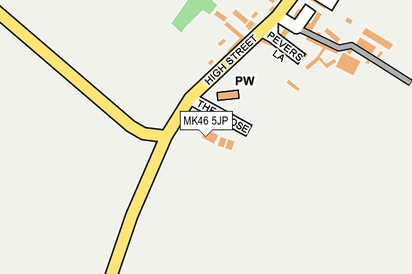 MK46 5JP map - OS OpenMap – Local (Ordnance Survey) MK46 5JP map - OS OpenMap – Local (Ordnance Survey)