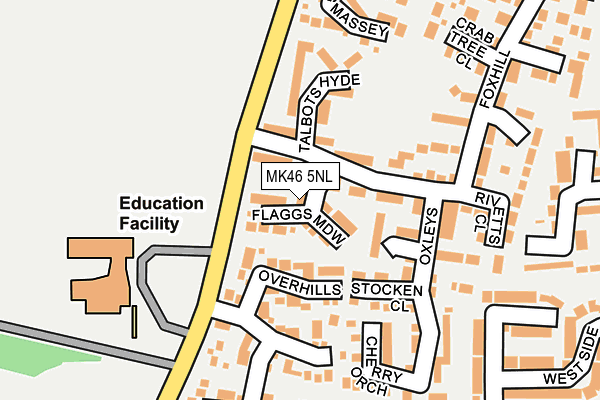 MK46 5NL map - OS OpenMap – Local (Ordnance Survey) MK46 5NL map - OS OpenMap – Local (Ordnance Survey)