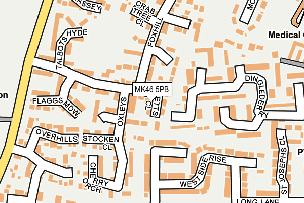 MK46 5PB map - OS OpenMap – Local (Ordnance Survey) MK46 5PB map - OS OpenMap – Local (Ordnance Survey)