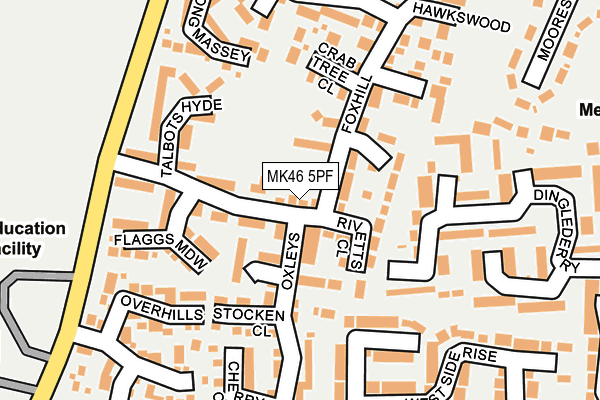 MK46 5PF map - OS OpenMap – Local (Ordnance Survey) MK46 5PF map - OS OpenMap – Local (Ordnance Survey)
