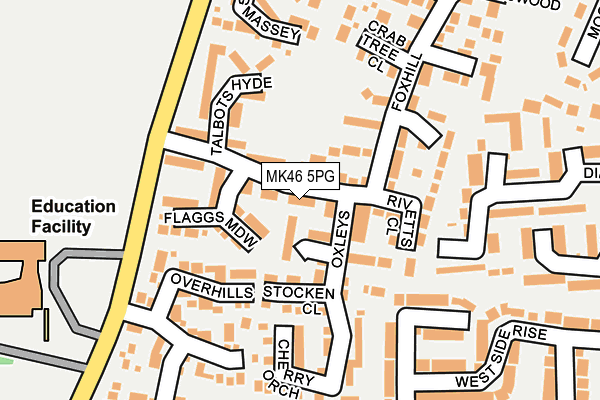MK46 5PG map - OS OpenMap – Local (Ordnance Survey) MK46 5PG map - OS OpenMap – Local (Ordnance Survey)