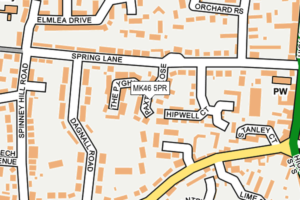 MK46 5PR map - OS OpenMap – Local (Ordnance Survey) MK46 5PR map - OS OpenMap – Local (Ordnance Survey)