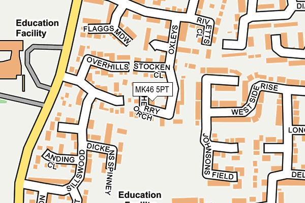 MK46 5PT map - OS OpenMap – Local (Ordnance Survey)
