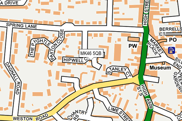 MK46 5QB map - OS OpenMap – Local (Ordnance Survey) MK46 5QB map - OS OpenMap – Local (Ordnance Survey)