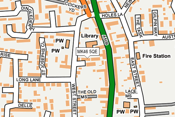MK46 5QE map - OS OpenMap – Local (Ordnance Survey) MK46 5QE map - OS OpenMap – Local (Ordnance Survey)