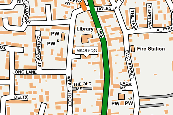 MK46 5QG map - OS OpenMap – Local (Ordnance Survey) MK46 5QG map - OS OpenMap – Local (Ordnance Survey)