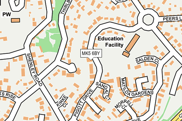 MK5 6BY map - OS OpenMap – Local (Ordnance Survey) MK5 6BY map - OS OpenMap – Local (Ordnance Survey)