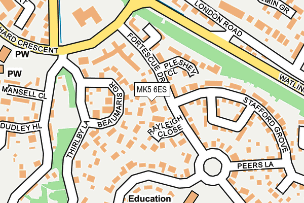 MK5 6ES map - OS OpenMap – Local (Ordnance Survey) MK5 6ES map - OS OpenMap – Local (Ordnance Survey)