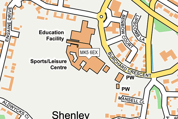 MK5 6EX map - OS OpenMap – Local (Ordnance Survey)