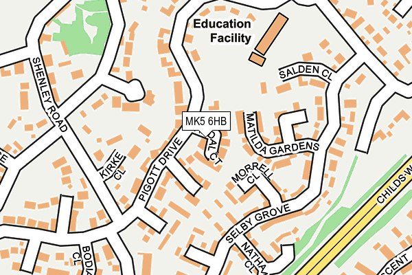 MK5 6HB map - OS OpenMap – Local (Ordnance Survey)